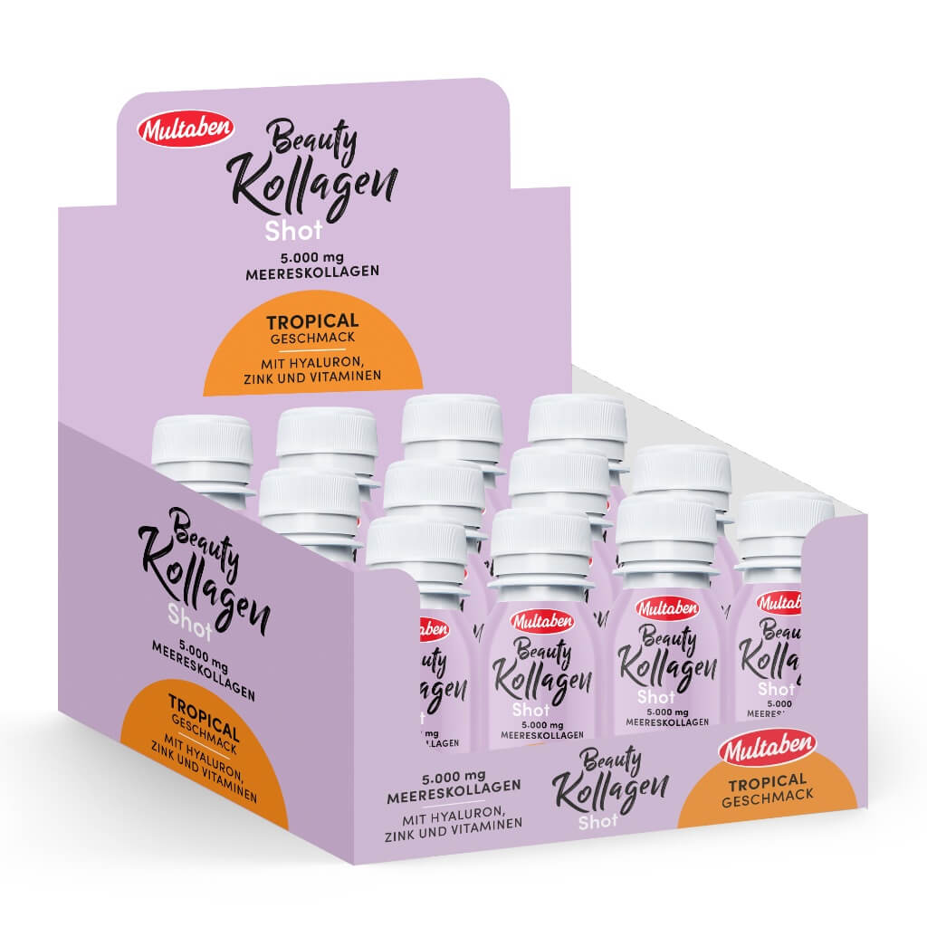 12x Multaben Beauty Kollagen Shot Tropical im Vorteilspack