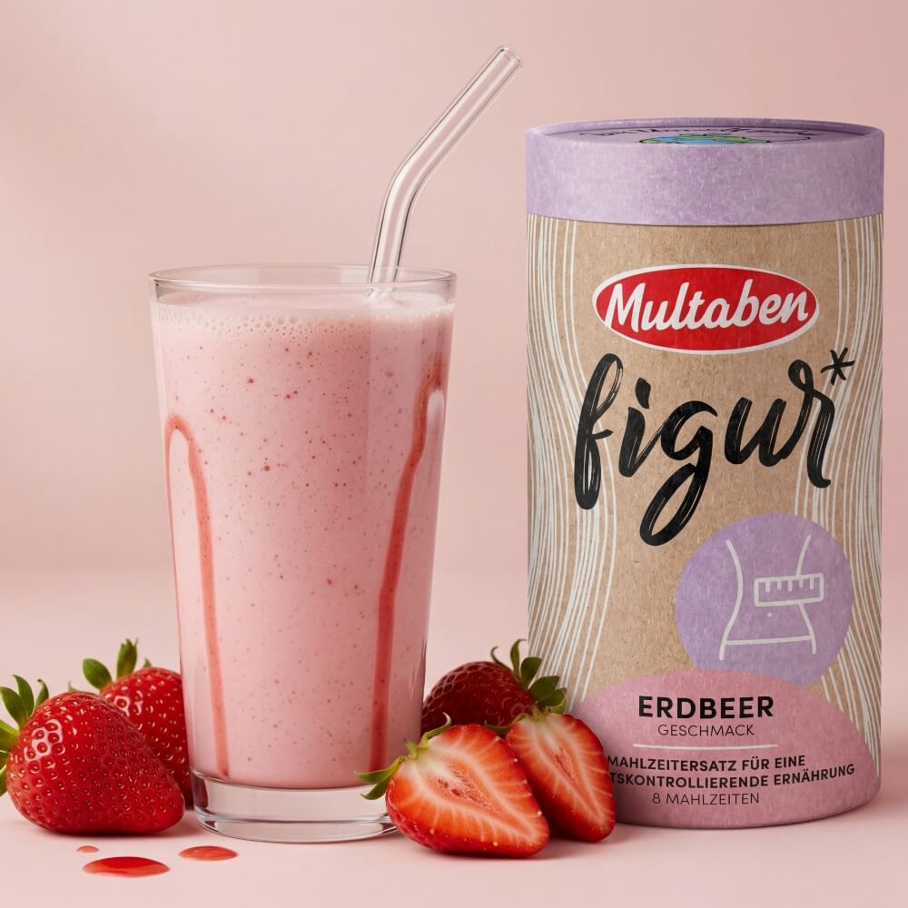 Multaben Figur Protein Shake Mahlzeitenersatz Erdbeere | 440g