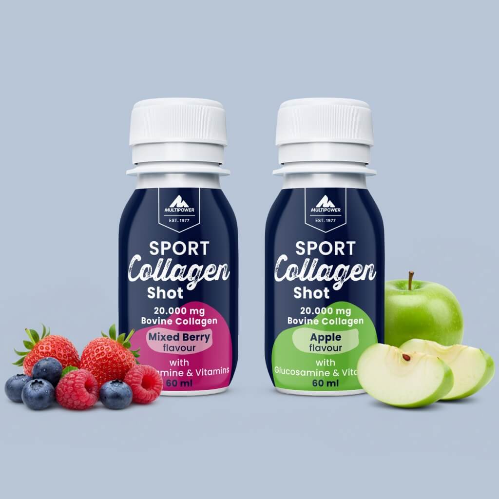 12x Multipower Sport Kollagen Shot Apfel - Ideal für Gelenke, Knochen und Sehnen.